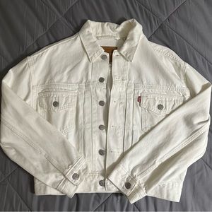 Levis Premium White Denim Jacket
